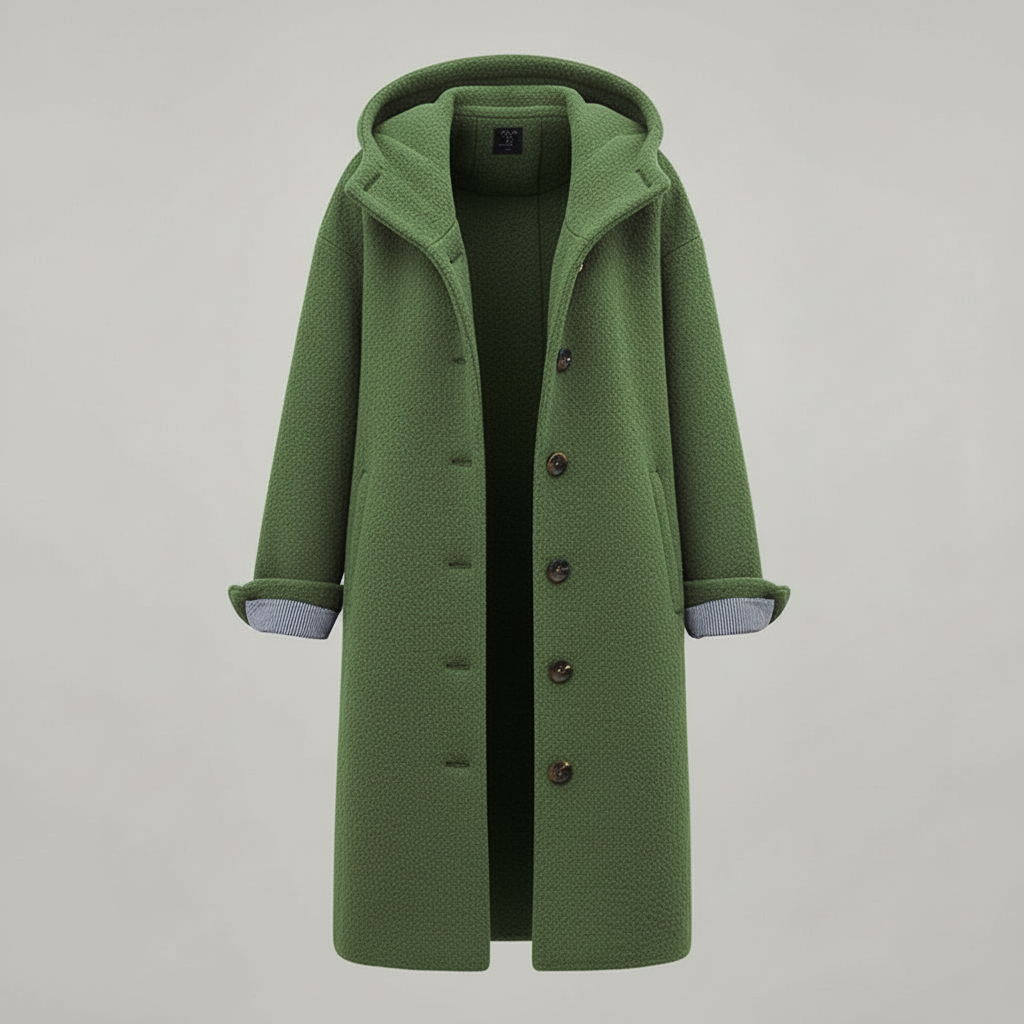 Elegant Vinter Kappa Dam Comfort Lång Kappa Fleece