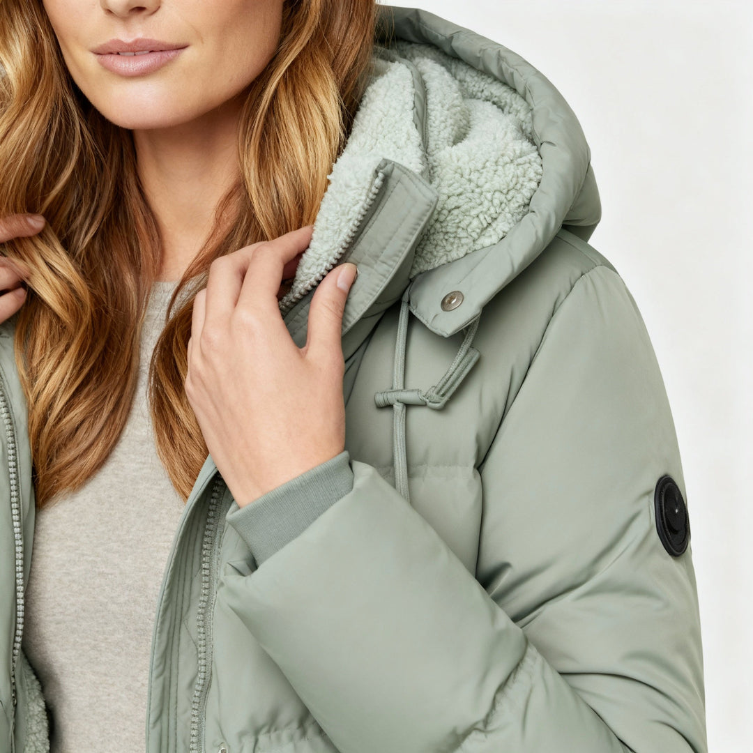 Luxurious Isolerad Jacka Dam Comfort Varm Jacka Bomull