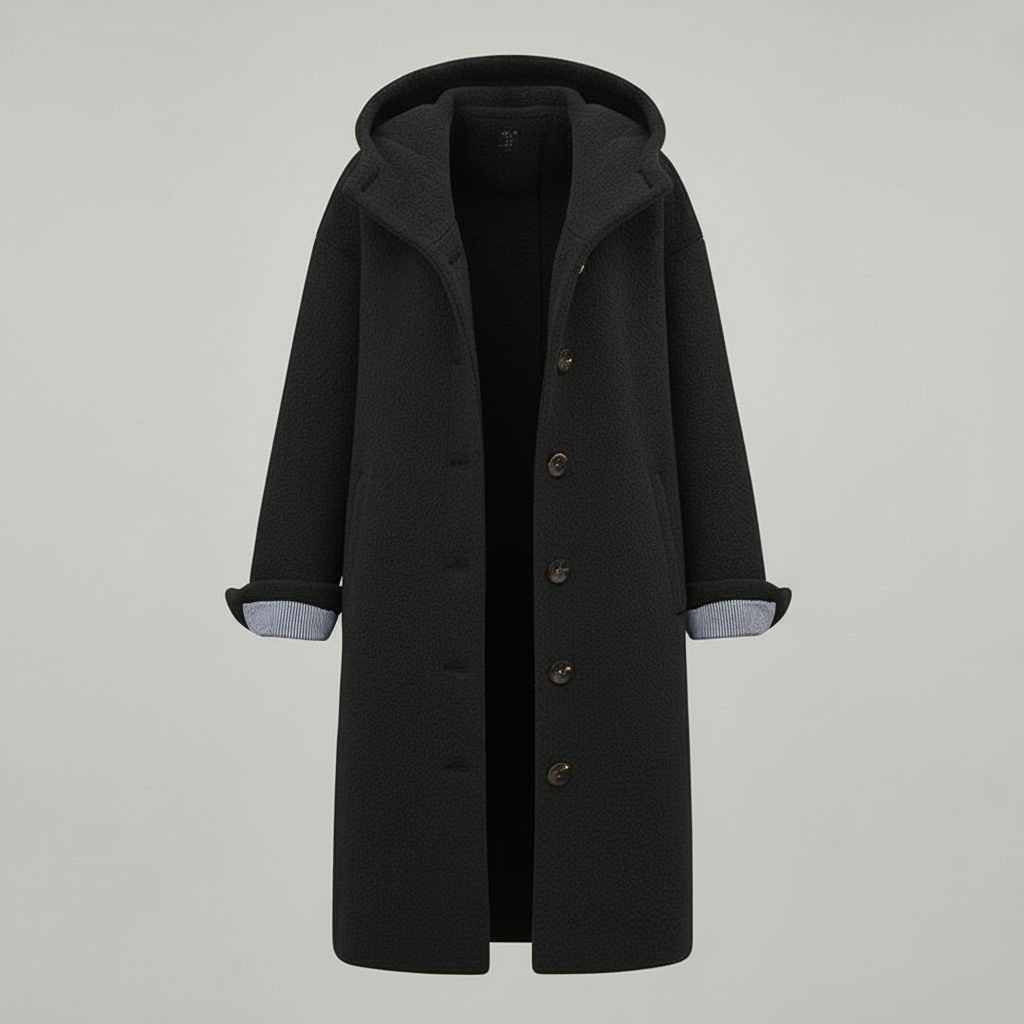 Elegant Vinter Kappa Dam Comfort Lång Kappa Fleece