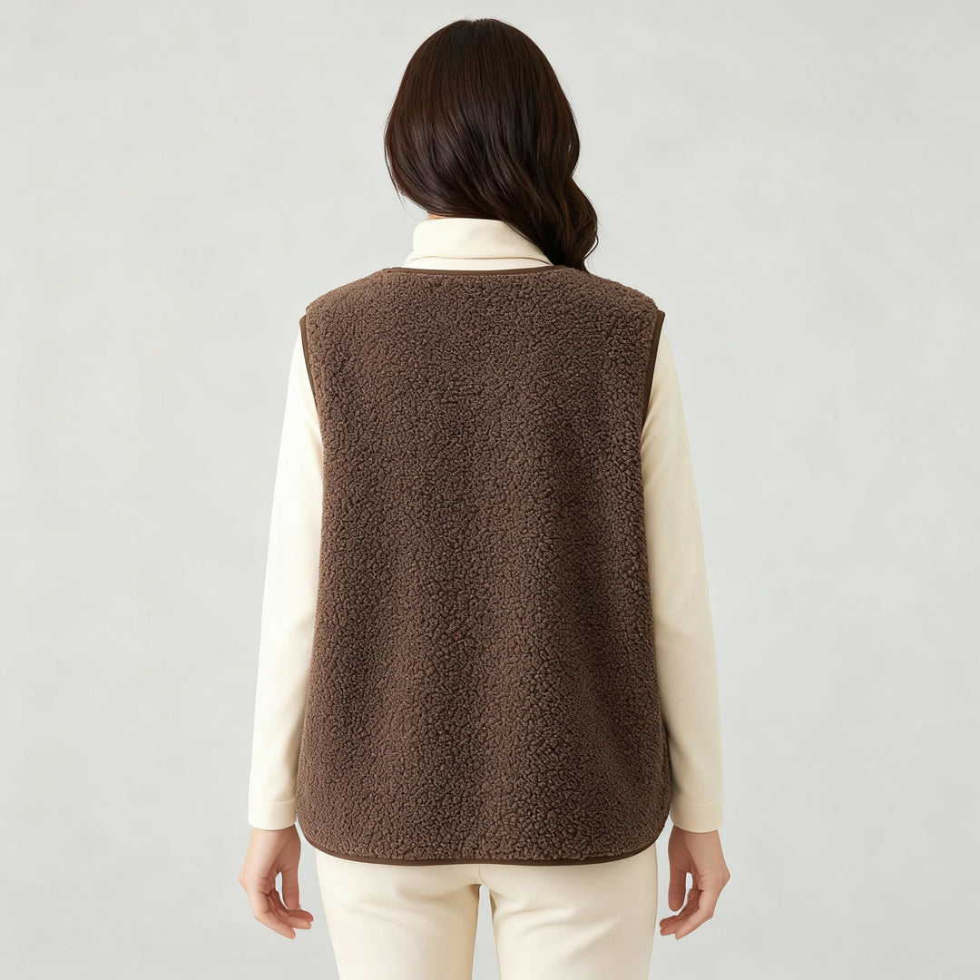 Vinter värm elegant Fleece väst Dam