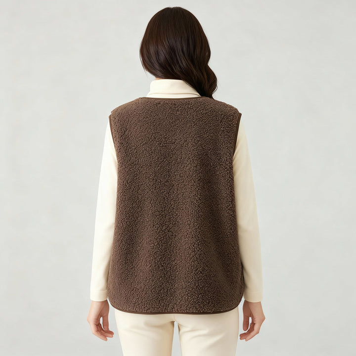 Vinter värm elegant Fleece väst Dam
