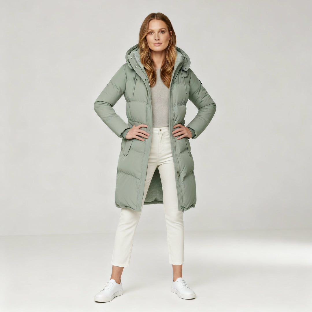 Luxurious Isolerad Jacka Dam Comfort Varm Jacka Bomull