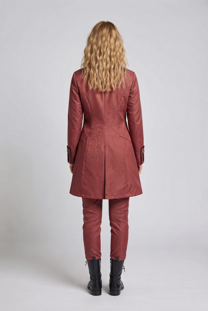 Dam stilren, elegant väst med luxurious embellishments och asymmetric skärning