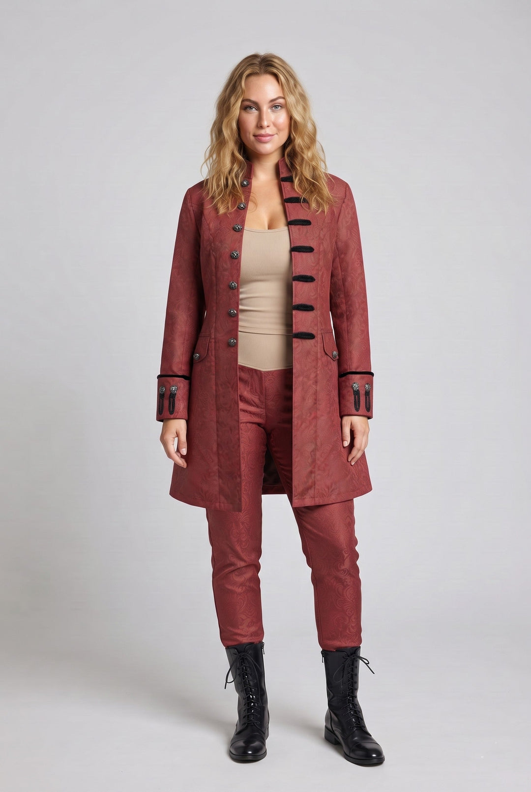 Dam stilren, elegant väst med luxurious embellishments och asymmetric skärning