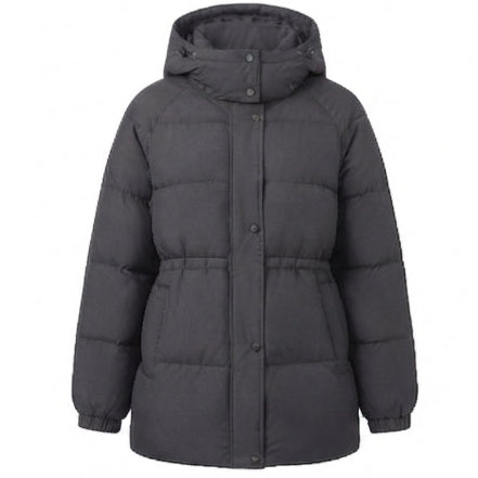 Dam Kompakt Outdoor Puffer Kappa med Hög Krage, Chin Skydd, och Elastic Muddar