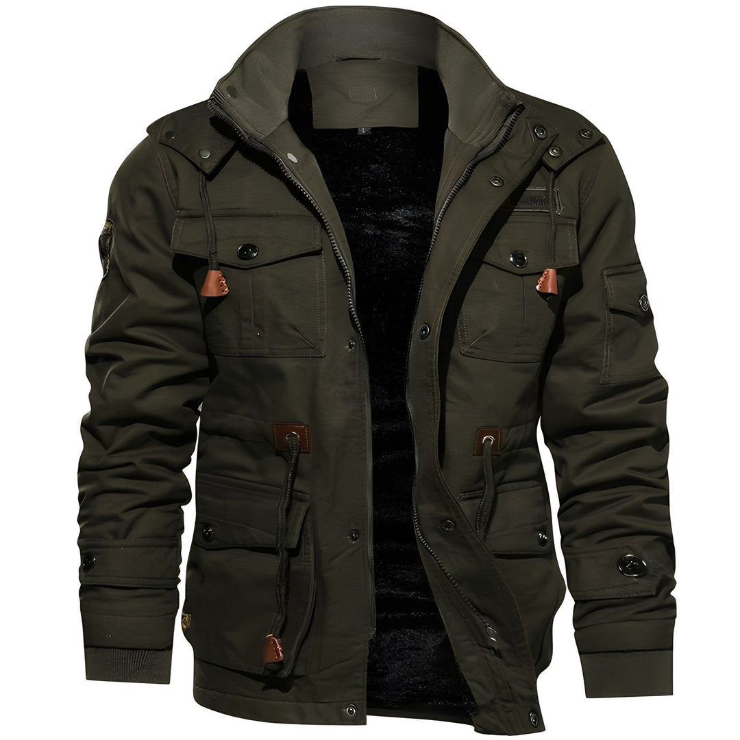 Eloura-Moda | Militär jacka med flera fickor