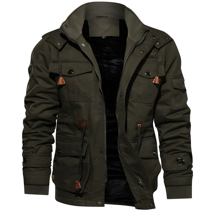 Eloura-Moda | Militär jacka med flera fickor