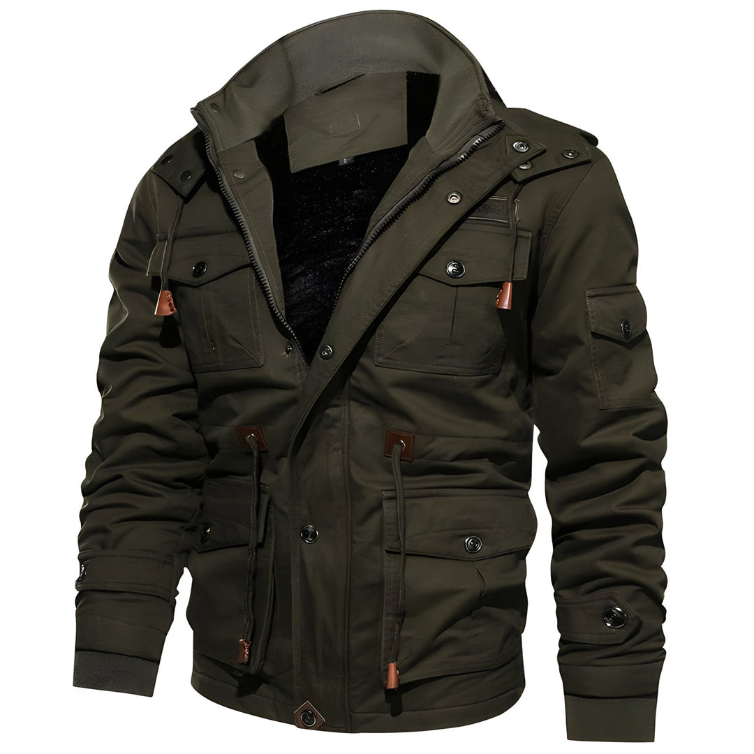 Eloura-Moda | Militär jacka med flera fickor