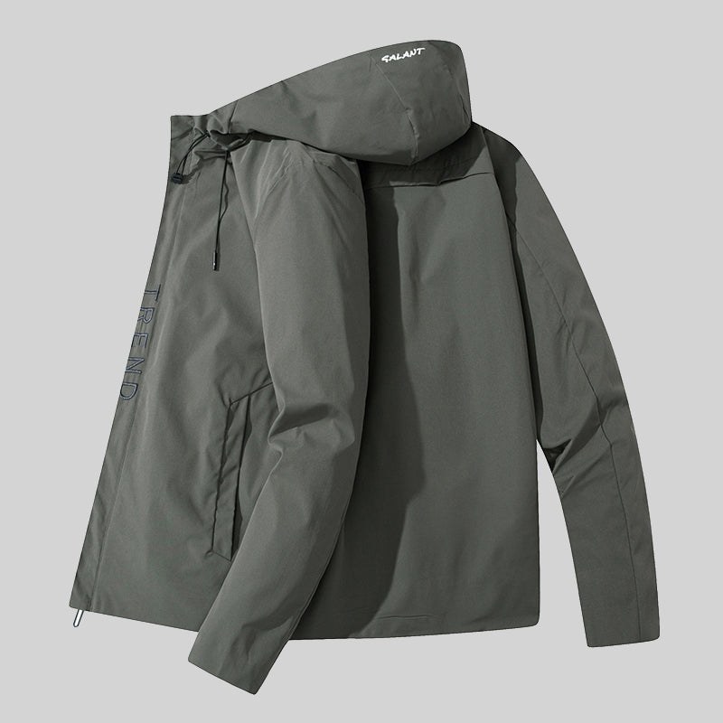 Herr Vattentät Andningsbar med Huva Softshell Jacka med Taped Sömmar