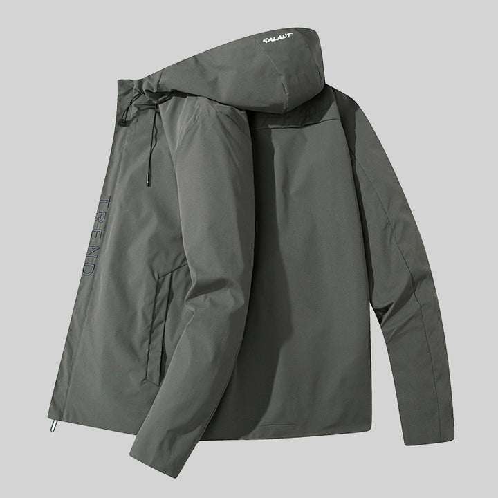 Herr Vattentät Andningsbar med Huva Softshell Jacka med Taped Sömmar