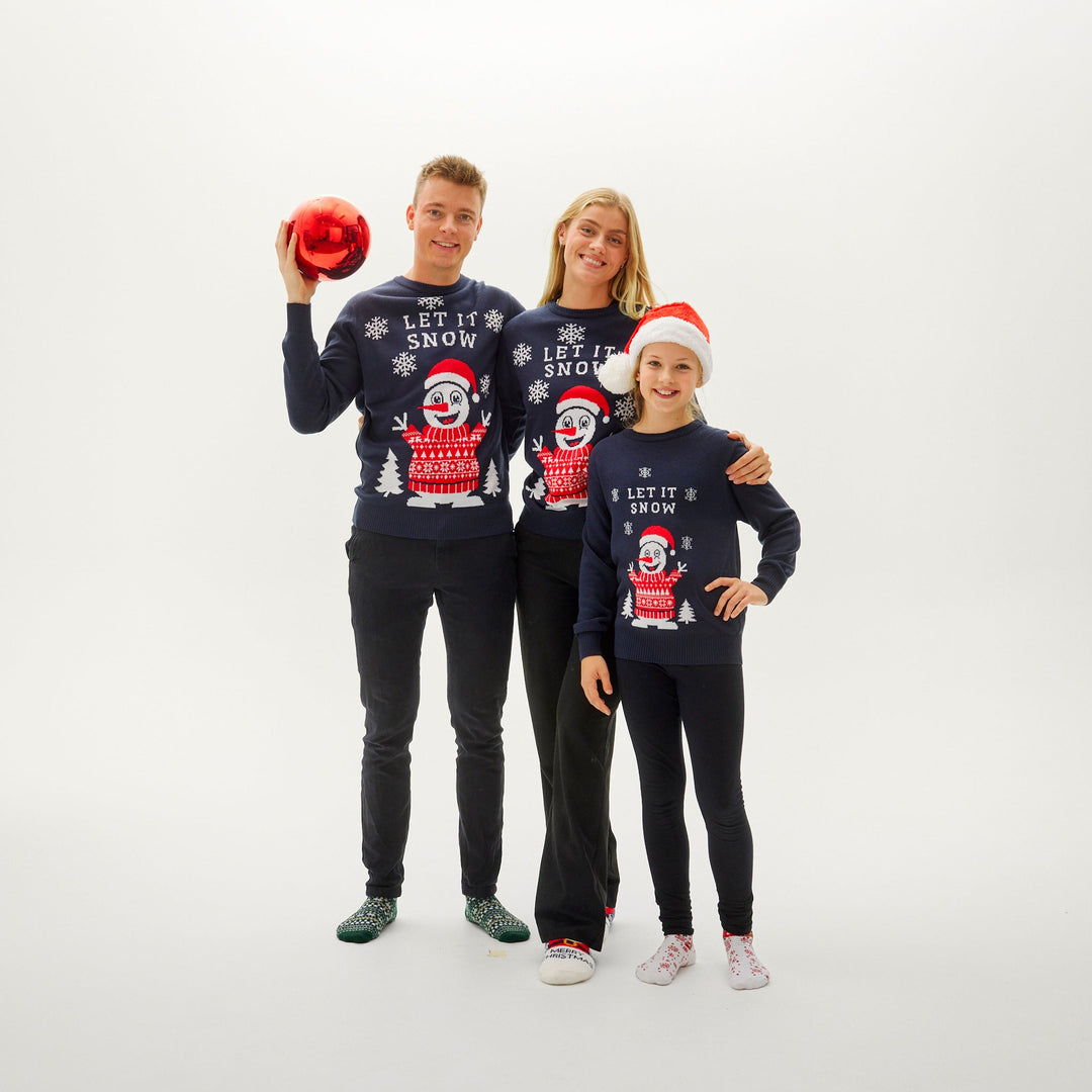 Let Den Snow Christmas Tröja Herr