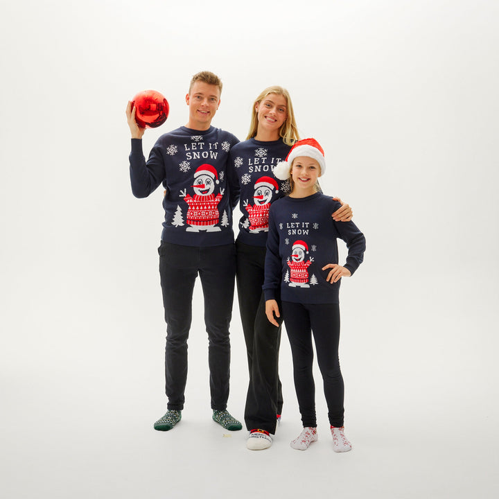 Let Den Snow Christmas Tröja Herr