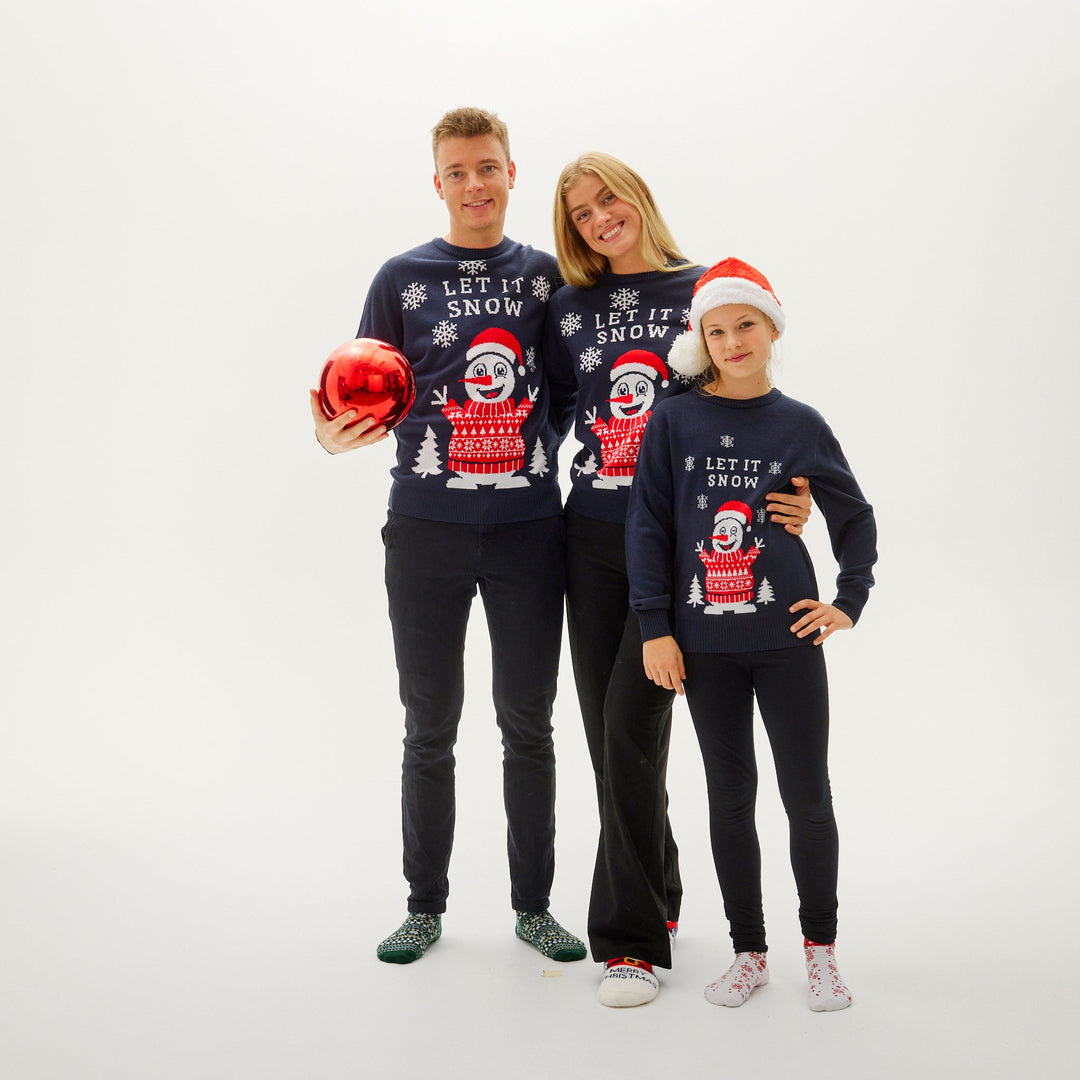 Let Den Snow Christmas Tröja Herr