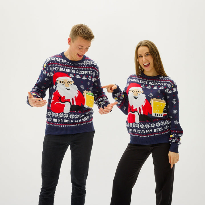Ho Ho Hold My Beer College-Tröja Herr