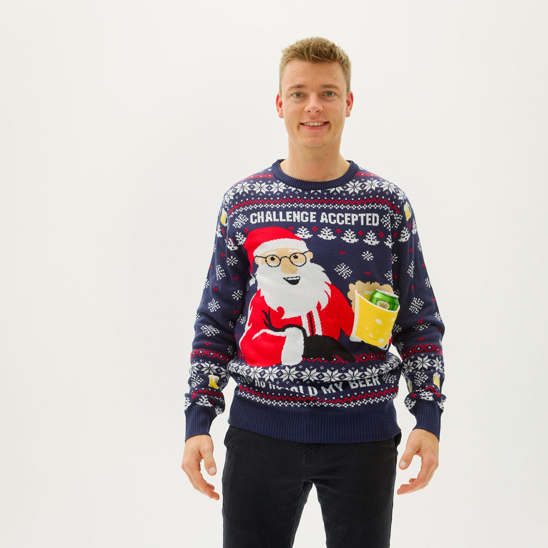 Ho Ho Hold My Beer College-Tröja Herr