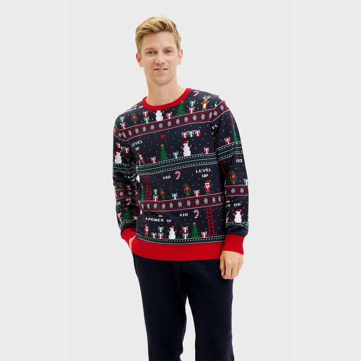 Vintage Gamer Christmas Tröja Herr