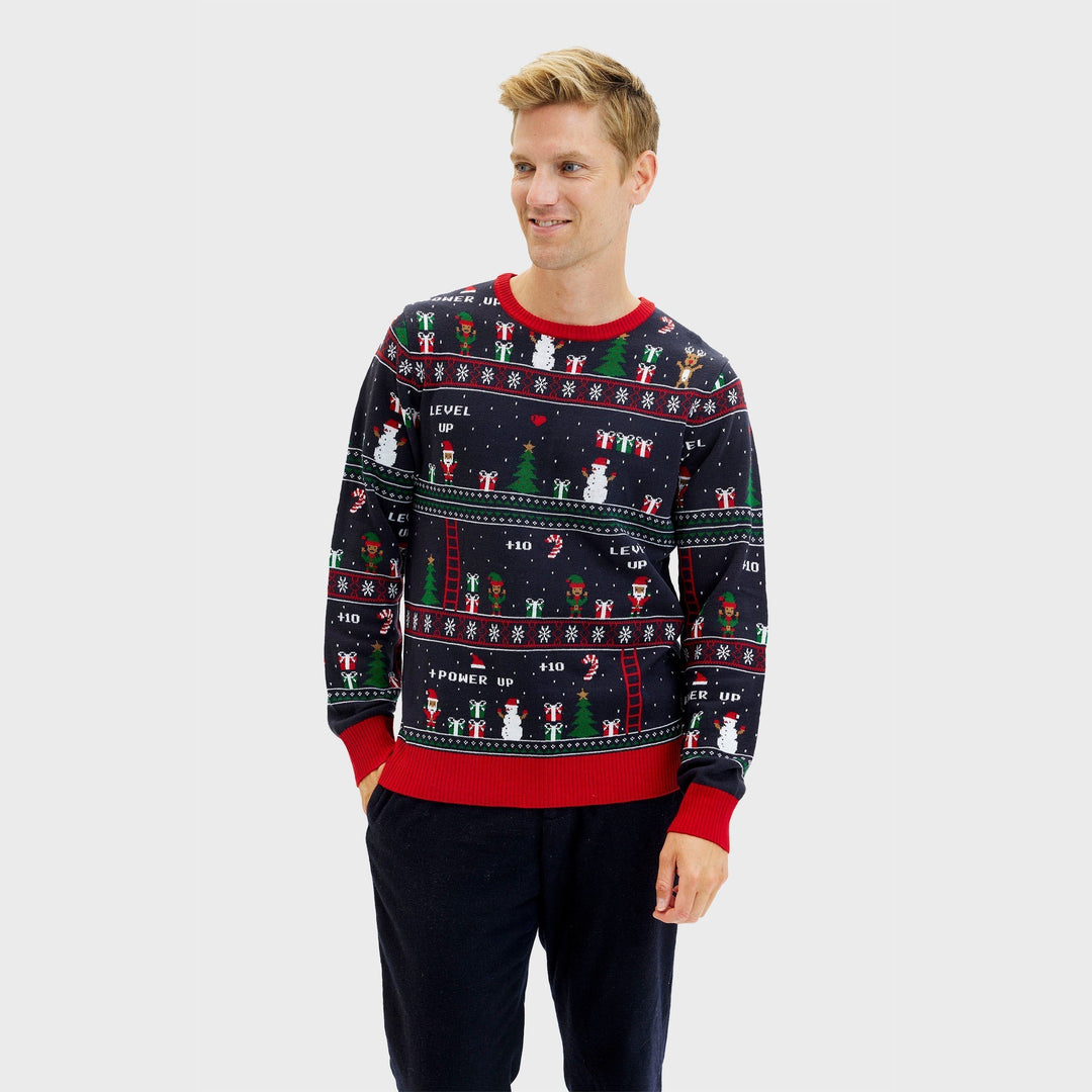 Vintage Gamer Christmas Tröja Herr
