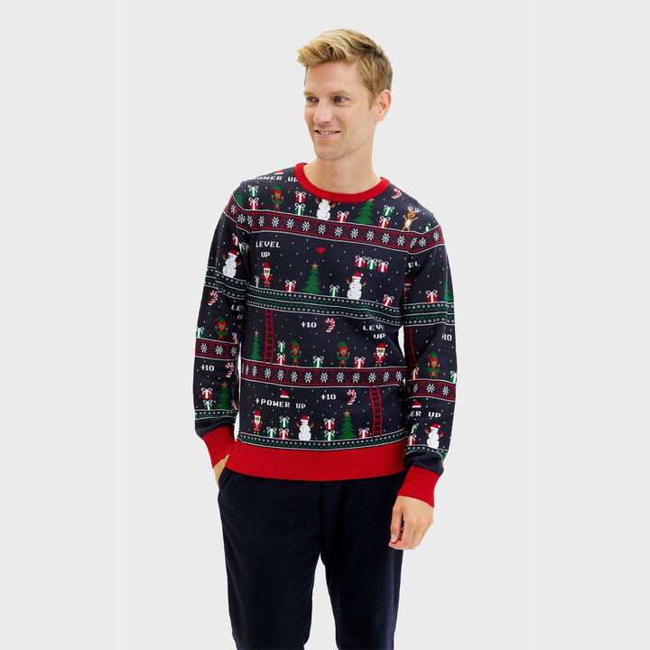 Vintage Gamer Christmas Tröja Herr