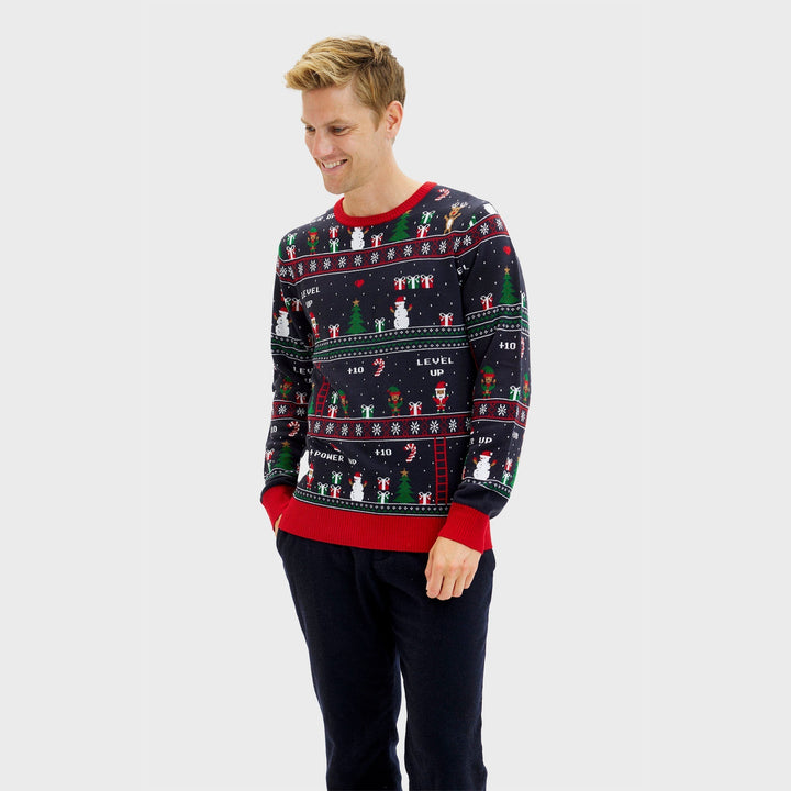 Vintage Gamer Christmas Tröja Herr