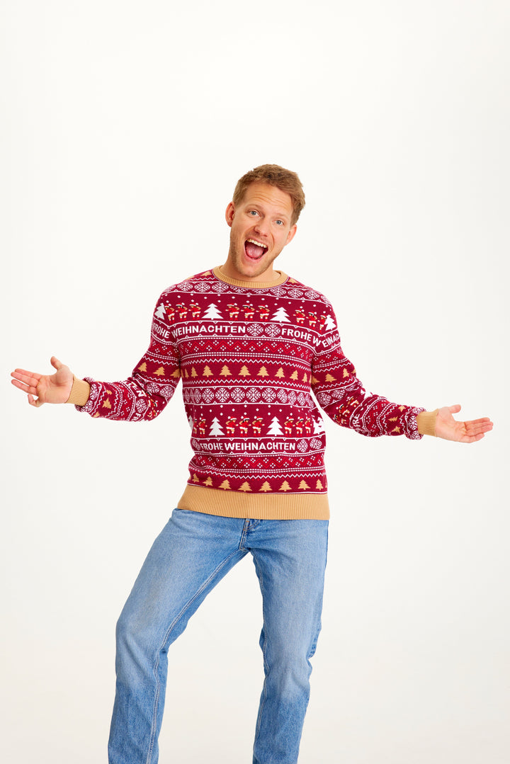 Merry Christmas Christmas Stickad Tröja Herr