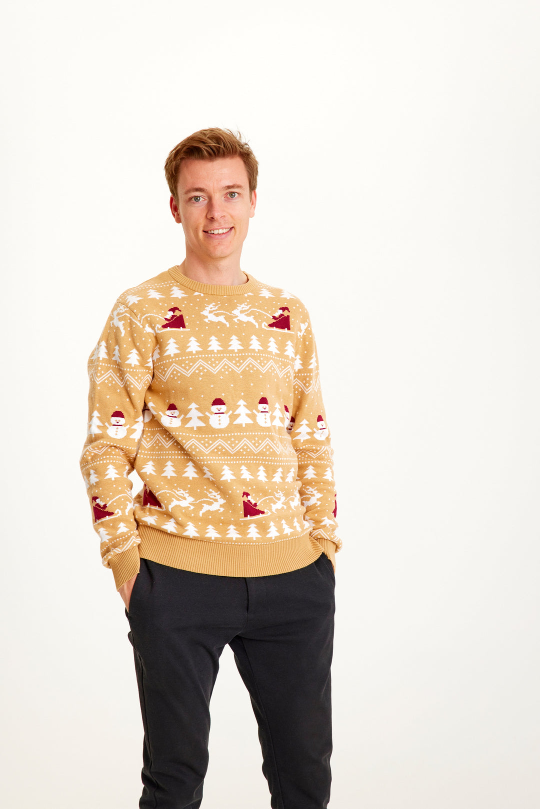 Stilren Christmas Tröja Beige Herr