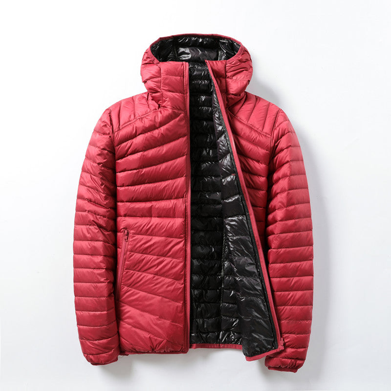 Eloura-Moda Dam Lätt Reversible Vadderad Jacka med Huva
