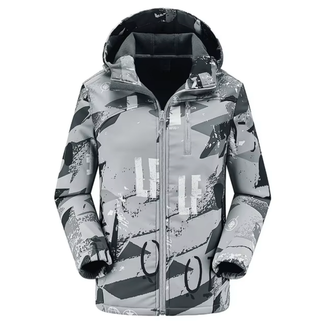 Multifunctional Vattentät Softshell Vinter Jacka med Huva