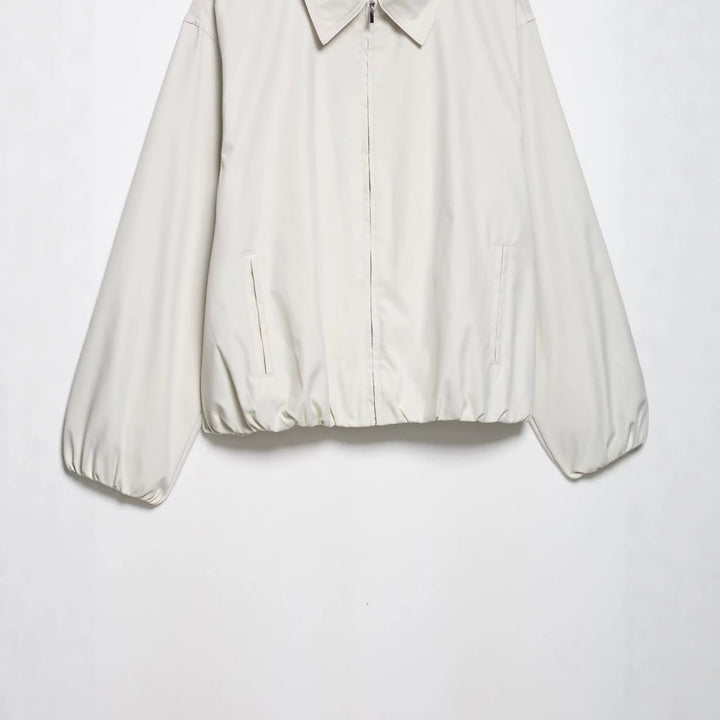 Dam Lätt Oversize Blouson med Elastic Nederkant