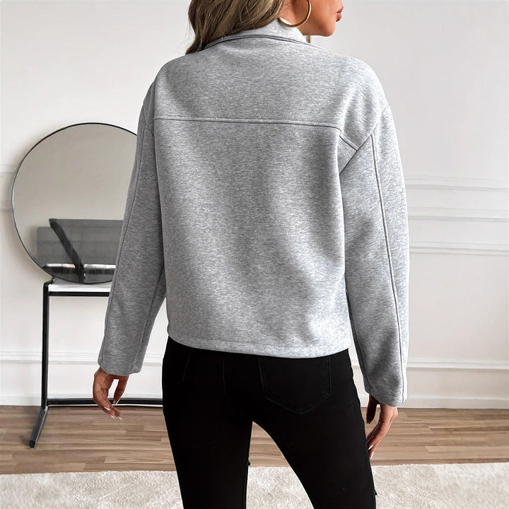 Dam Fashion fleecejacka med dragkedja