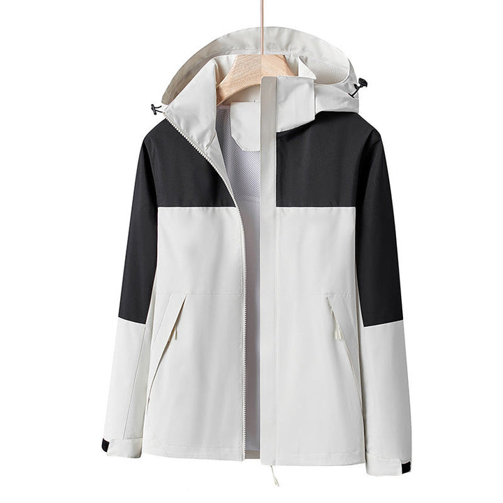 Herr Lätt Vindskyddande Softshell Regnjacka med Huva och Kontrast Trim