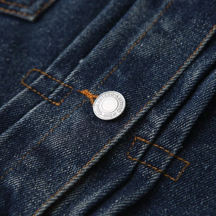 Dam Oversize Cropped jeansjacka med Heart Patch och påsydda fickor