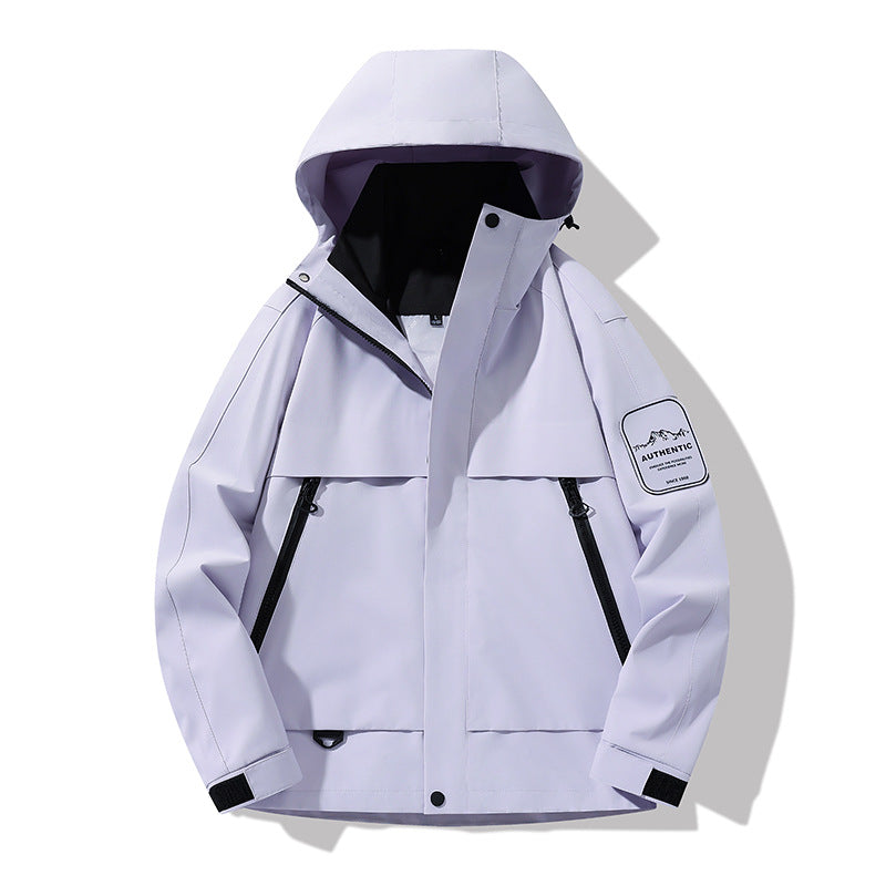 Herr Multifunctional Vattentät Softshell Regnjacka med Uttagbar Fleece Inre Jacka
