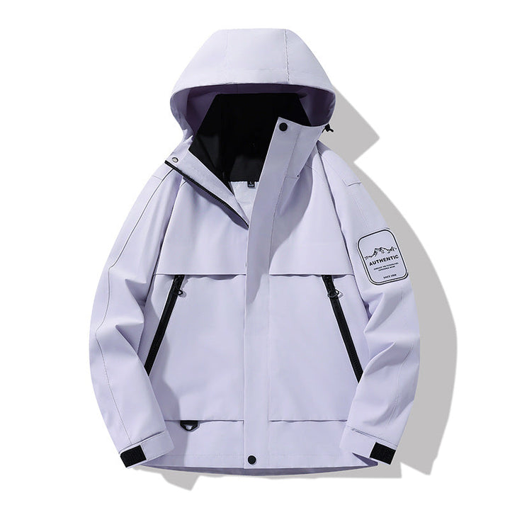 Herr Multifunctional Vattentät Softshell Regnjacka med Uttagbar Fleece Inre Jacka
