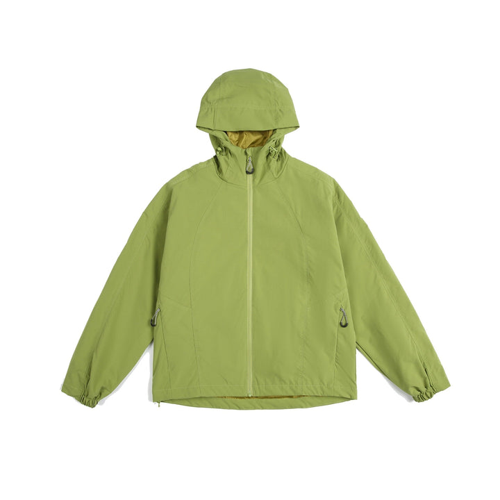 Dam Lätt Vindjacka med Huva, Adjustable Fåll, och Water-Repellent Function