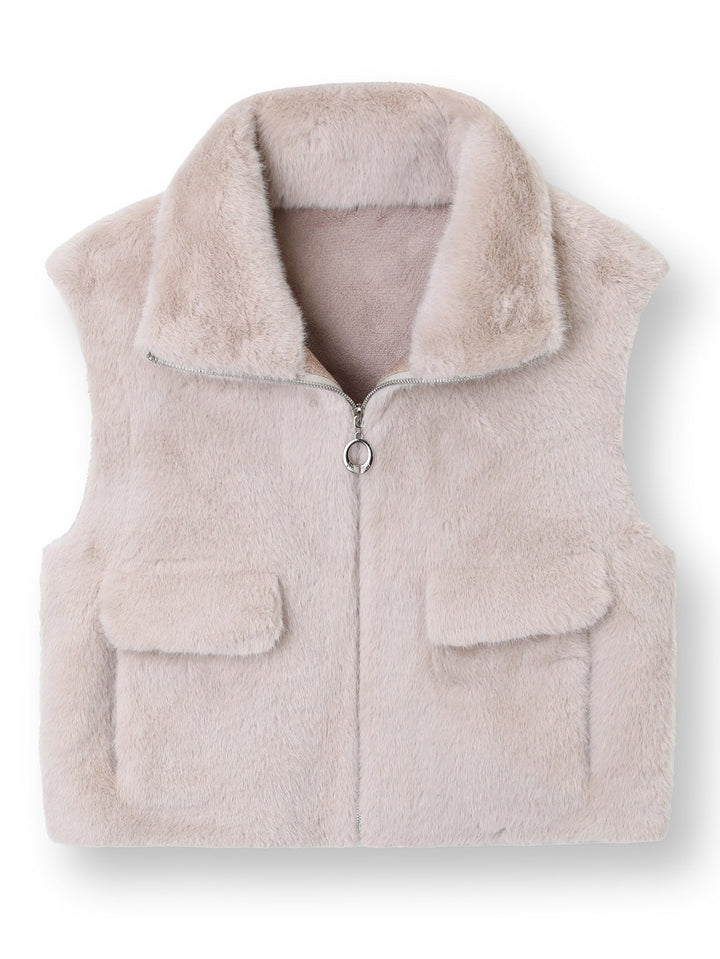 Dam Mysig Faux Fur Väst