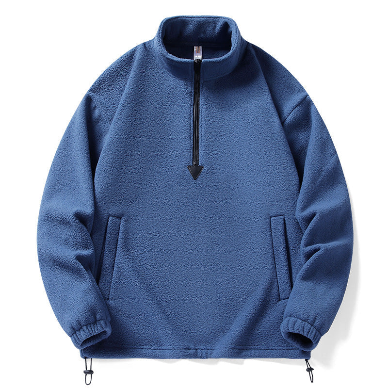Herr Premium Fleece Pullover med Ståkrage
