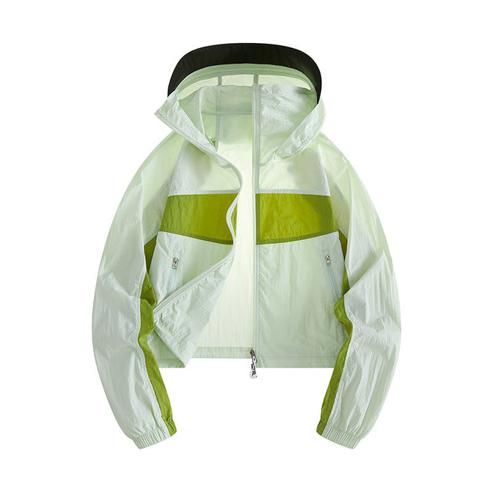 Dam Lätt Windbreaker Jacka med Justerbar Huva