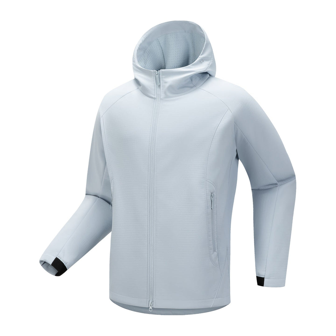 Herr Softshell Frilufts Jacka med Huva, Vindtät Membran och Ergonomisk Skärning