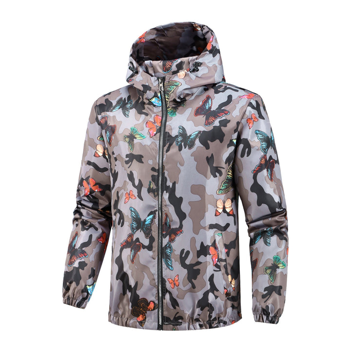 Dam Light Hooded jacka med blommigt mönster