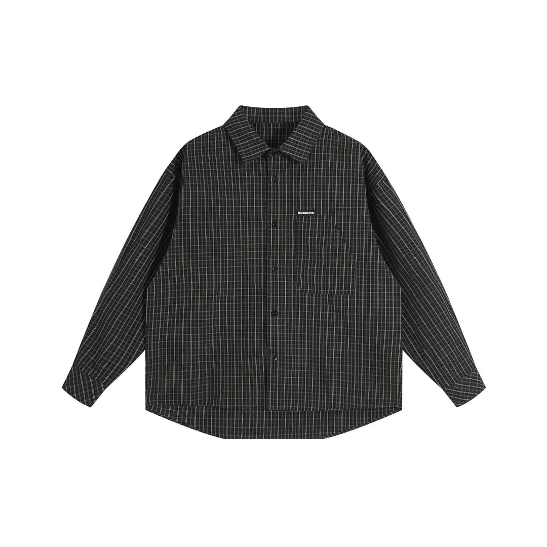 Unisex Boxig Skjorta Jacka i Oversized Boxig Skärning med Kent Krage, Breast Ficka, och Extended Back Fåll