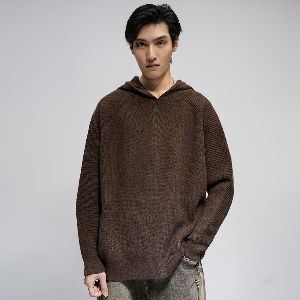 Herr Modern Oversized Luvtröja med Textured Design