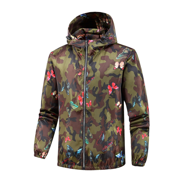 Dam Light Hooded jacka med blommigt mönster
