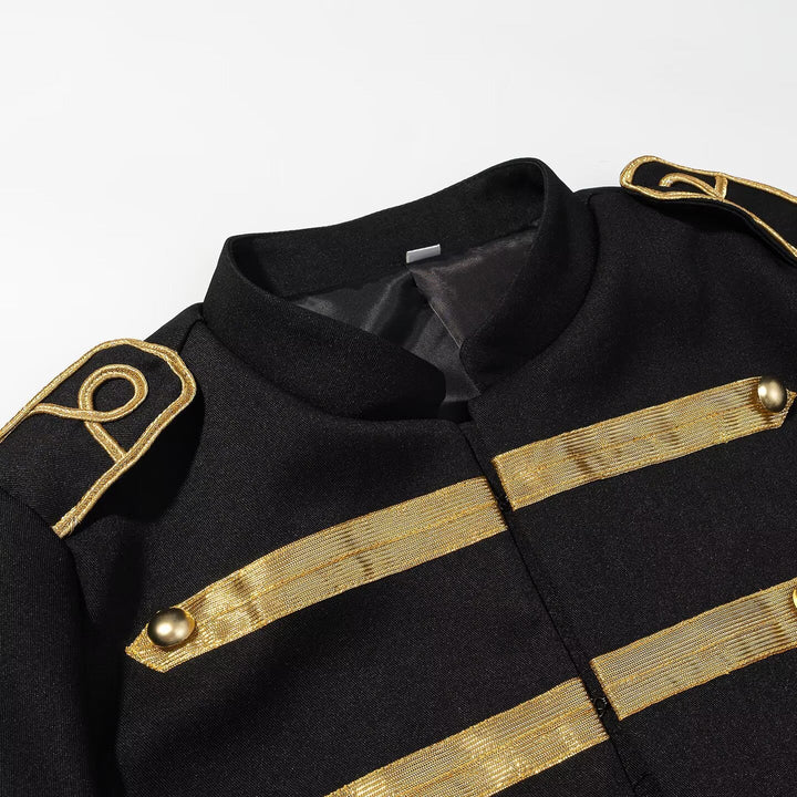 Dam Parade Jacka med Stå Krage, Epaulettes och Guld Embroidered Decorations