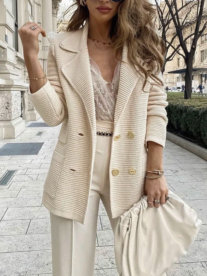 Dam Fashion stickad blazer jacka