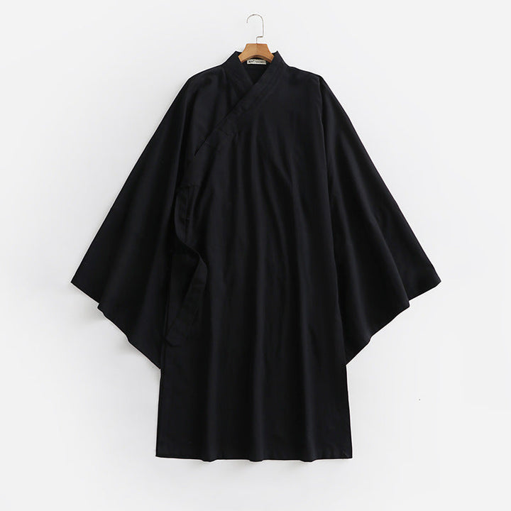 Unisex oversize Kimono kappa med vid ärmar och Asymmetrical Wrap fram