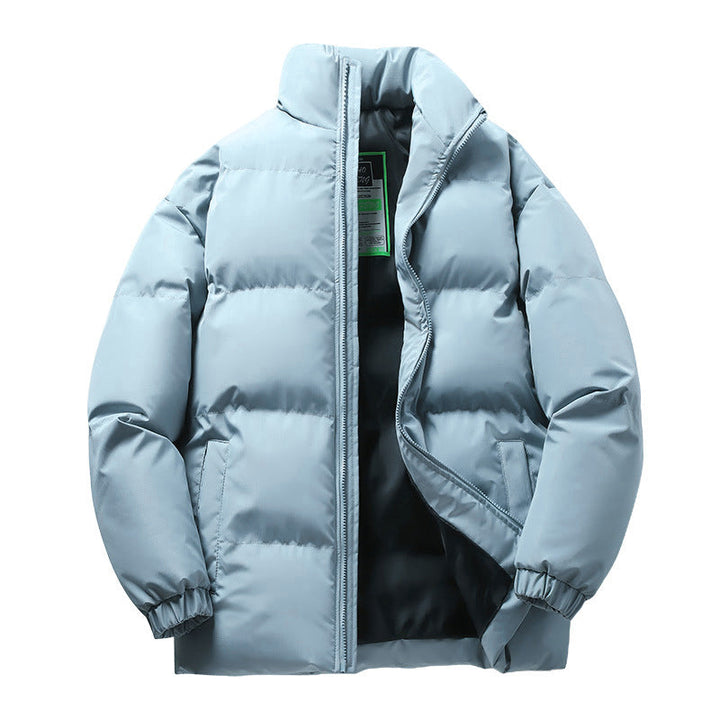 Unisex quiltad vinter dunjacka med high ståkrage och elastiska muddar