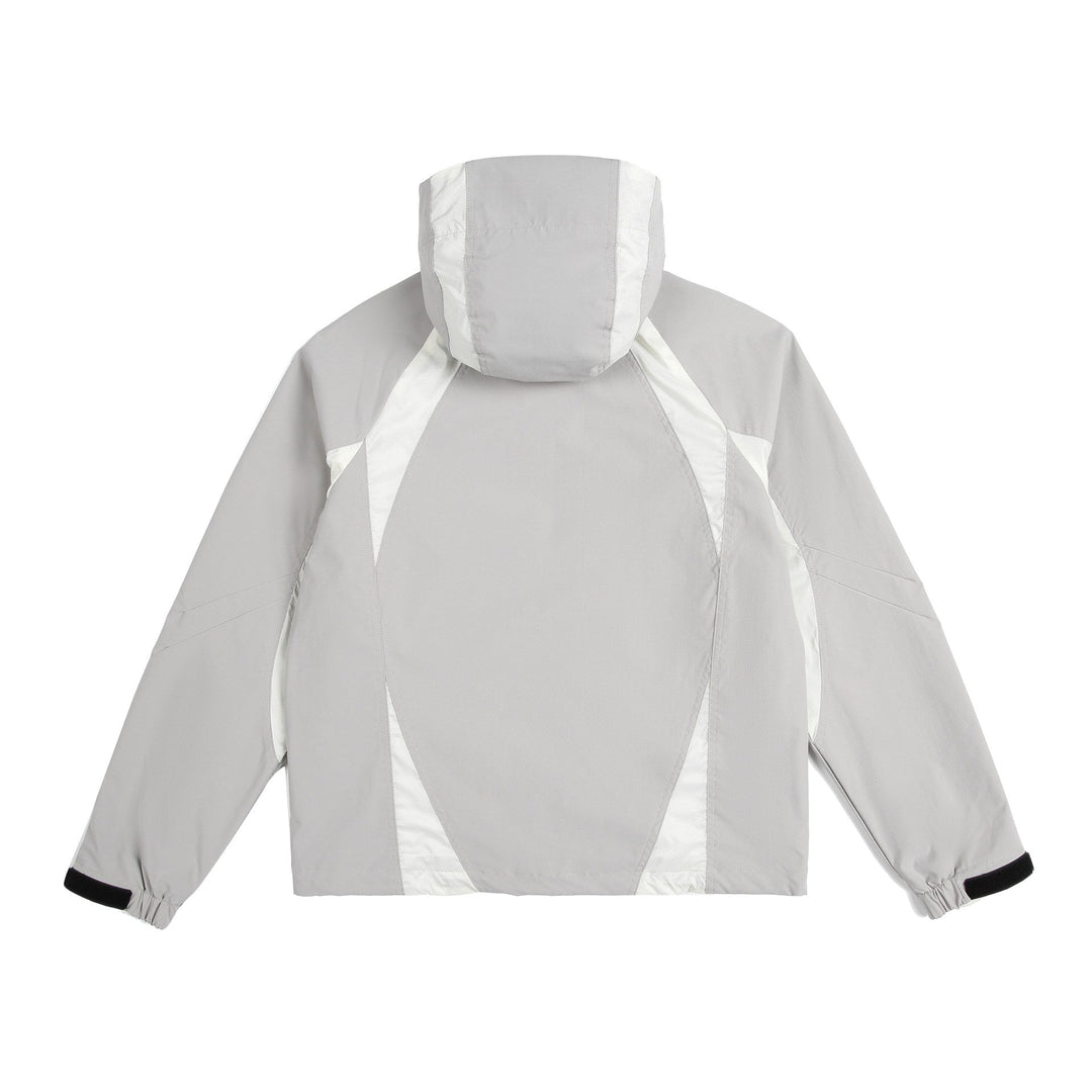 Unisex Lätt Rain och Softshell Jacka med Huva, Adjustable Fåll och Fickor med Dragkedja