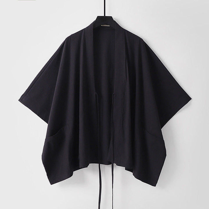 Dam oversize Kimono kofta med Tie och utanpåfickor