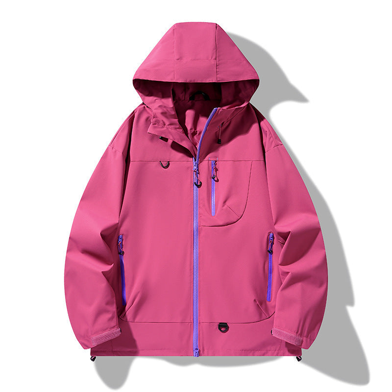 Herr Nano Vattentät Softshell Jacka med Huva med Welded Sömmar, Concealed Bröstficka, och Adjustable Fåll