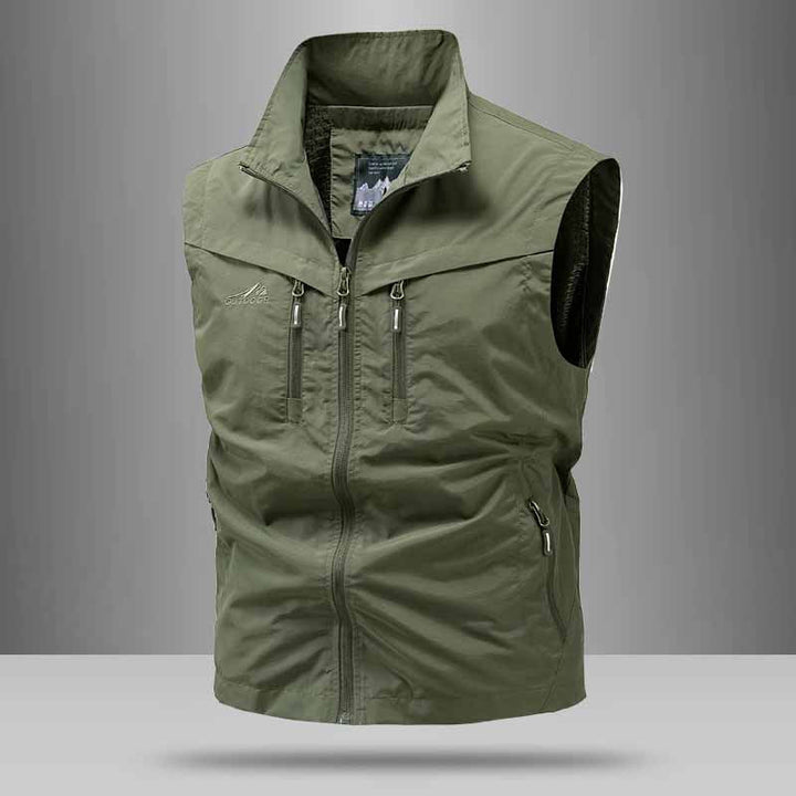 Herr Technical Utility Väst med Hög Krage och Multi-Pockets